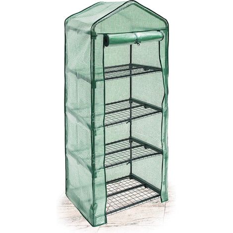 Estantería de invernadero para jardín con lona desmontable, tienda de balcón. (1/4)