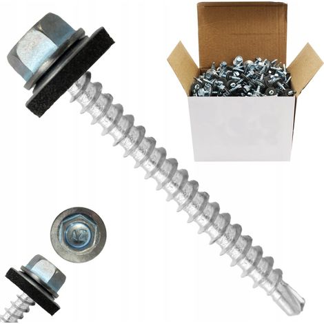 Vis auto-perçantes 4,8x55 - Galvanisées - 250 pièces - Résistantes et durables (1/5)