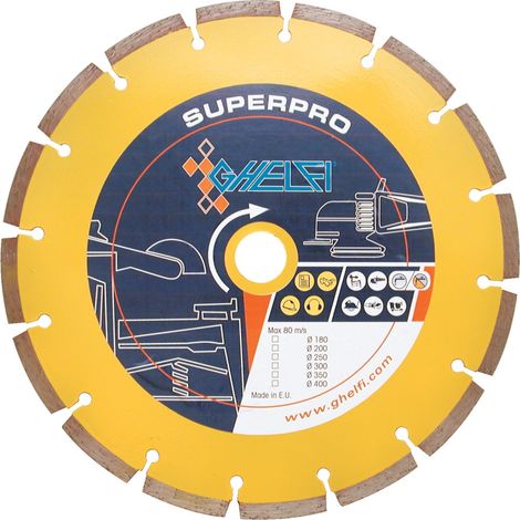 GHELFI 4330 DISCO DIAMANTATO SUPERPRO DIAM. 115 mm FORO 22,2 SETTORI GRANITO