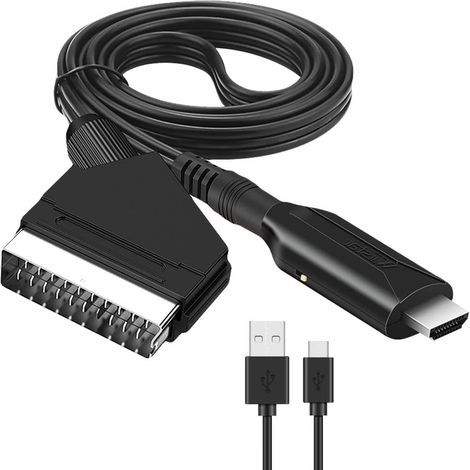 Câble péritel vers HDMI, adaptateur péritel vers HDMI, convertisseur péritel vers HDMI tout-en-un (1/5)