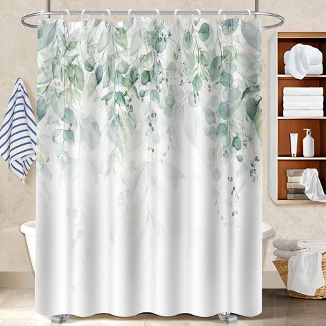 Rideau polyester pour douche 180x180 poids aux ourlets housse de baignoire pour salle d’eau sans fenêtre (1/5)