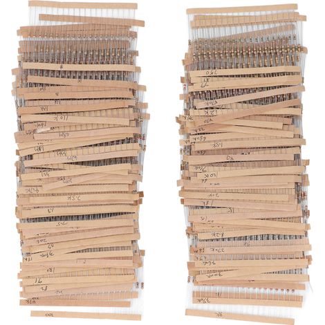 Kit 3120 résistances carbone 156 valeurs 1Ω-10MΩ 5% 1/4W, assortiment pour bricolage, projets électroniques et expériences (1/5)