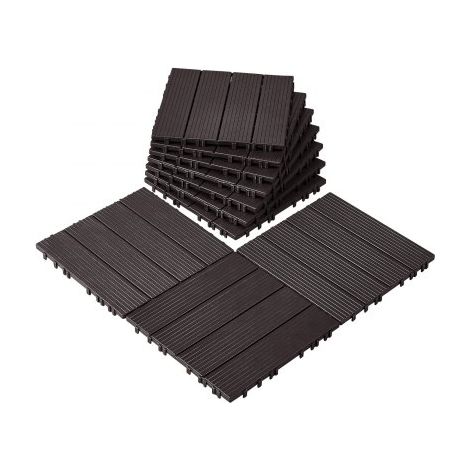 Dalles de Terrasse Emboîtables - Lot de 10 Revêtement de Sol (1/5)