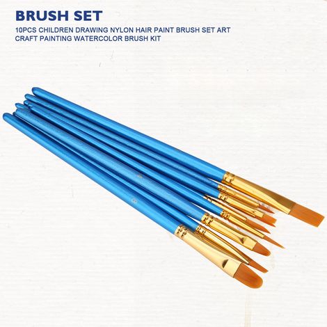 Kit de 10 Pinceaux Souples pour Enfants - Matériel de Peinture et Activités Artistiques (1/3)
