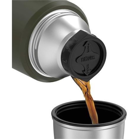 Termos z uchwytem na napoje 470 ml THERMOS - zieleń wojskowa (1/4)