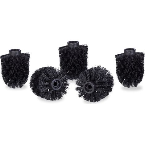 Set di 5 testine di ricambio per scopino WC igieniche pulizia rapida 9 x 9 cm in plastica bianca 130005942