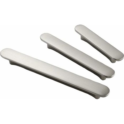 Poignée De Tiroir - 2,5 Pouces 64 Mm - En Alliage De Zinc Brossé Argenté - Pour Armoire Cuisine Salle De Bain Commode - Lot De 2
