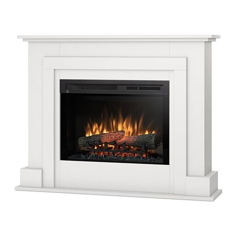 Camino Elettrico Riscaldante Da Pavimento Autoportante a LED - 26" - Bianco opaco - 91 x 118 x 28,5 - ALVA (1/5)