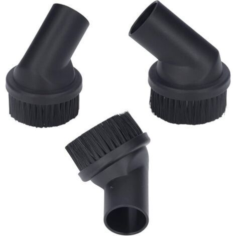 3 Pieces Vacuum Cleaner Round Brush, 35mm/1.38in Inner Diameter Round Dust Brush Vacuum Cleaner Accessory for Cleaning Gaps in Sofa, Floor