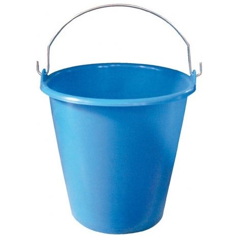 Cubeta de limpieza de 8 litros graduada azul - aluminio y plástico