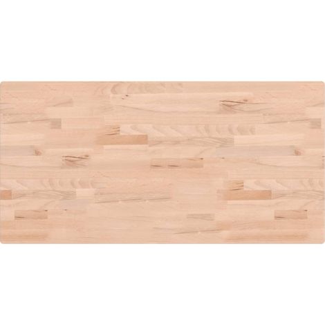 Comptoir de salle de bain 100x50x2,5 cm bois massif de hêtre