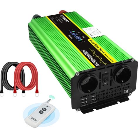 Onduleur, Onde Sinusoïdale Pure, Haute Capacité de Puissance, 12V-220V-6000W (1/2)