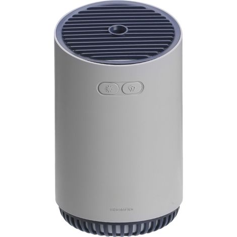 Umidificatore d'aria portatile da 320 ml con luce notturna a 7 colori, silenzioso e senza fili, con spegnimento automatico, ideale per casa, ufficio, camera da letto o viaggi.