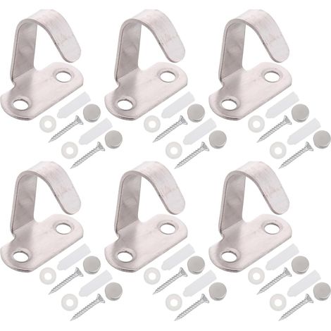 6 crochets plafond, argenté, pour suspension et décoration (1/5)