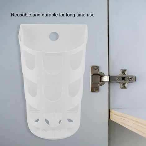 Boîte de Rangement Murale pour Sacs Poubelle - Plastique Blanc Cuisine Salle de Bain Chambre (1/5)