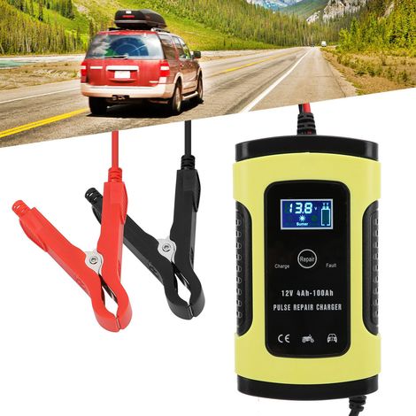 Chargeur de batterie 12 V 6 A pour voiture, moto et autres véhicules (large plage de tension : 100-240 V) - Norme américaine (1/5)
