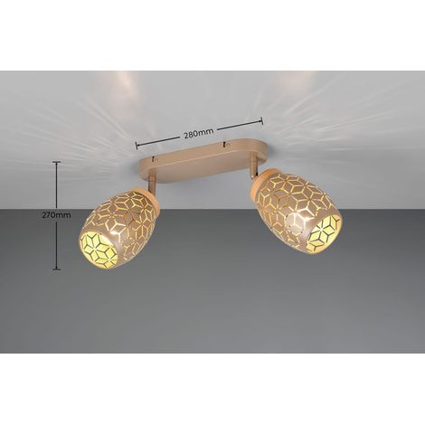 Applique bidar cafe 2xe14 ip20 10w max bois et metal trio