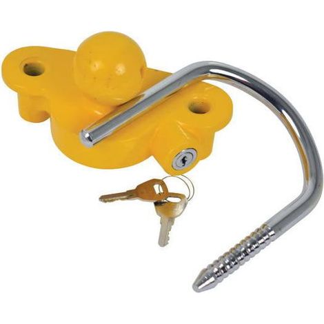 1 Serrure de timon, antivol pour tête d'attelage 50mm, caravane remorque, avec 3 clés