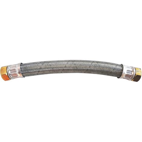 1 Flexible de chauffage DN40, 500 mm, acier galvanisé, raccords laiton, tuyau EPDM, pour installation chauffage (1/4)