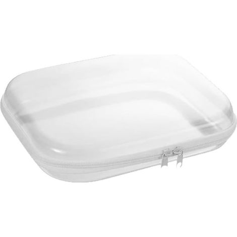 Étui de rangement rigide transparent avec fermeture éclair pour gadgets électroniques – Pochette technique peu encombrante 25 x 20 x 6 cm, 25 x 20 x 6 cm, Coque rigide (1/5)