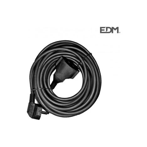Cable alargador EDM 23604 Negro Flexible
