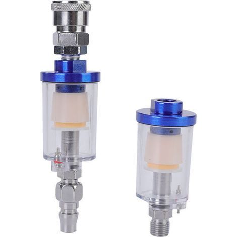 Filtro separatore olio-acqua per compressori d'aria. Filtrazione da 5 μm. Filettatura da 1/4 di pollice. Compatibile con pistole a spruzzo. (1/5)