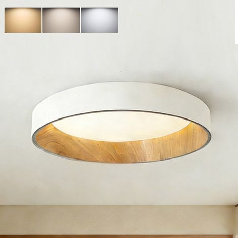BOMCLAP Plafonnier LED Rond 40cm avec 3 Températures (3000K Blanc Chaud/4000K/6000K) - Éclairage Plafond pour Chambre, Salon, Couloir, Balcon (1/5)