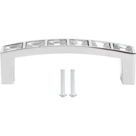 Poignée en cristal moderne simple armoire porte diamants Double trou poignée tiroir tirer (1/5)