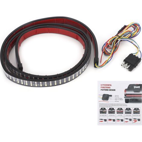 Barre de Feu Arrière LED 60 Pouces Rampe d'Éclairage 3 Rangées Chips IP65 Étanche 12‑24V Universelle (1/5)