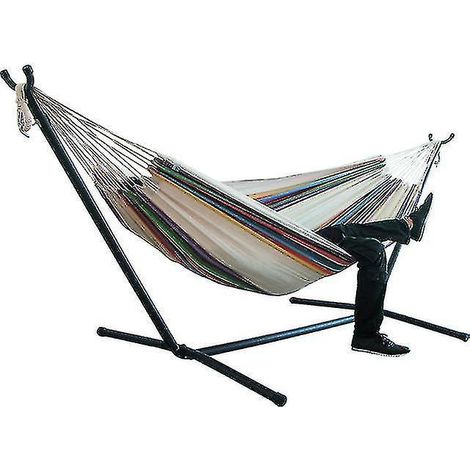 Zwei-Personen-Campinghängematte, Hängesessel aus dickem Segeltuch, Schaukelbett für den Außenbereich, ohne Gestell, 200 x 150 cm