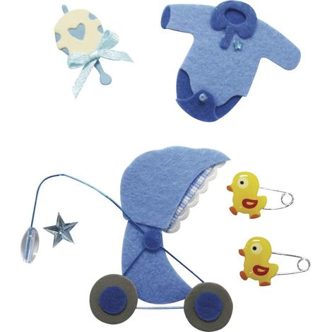 RAYHER - DECORAZIONE AUTOADESIVA BEBE' MASCHIO 8PZ