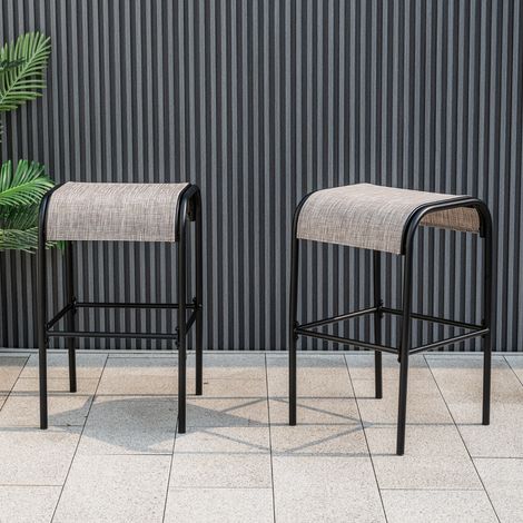 Tabourets Bistrot Métal 76 cm Tissu Incurvé CW64289 (1/3)