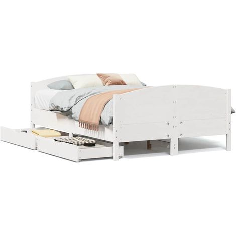 Maison Exclusive - Letto senza Materasso Bianco 120x190 cm Legno Massello di Pino