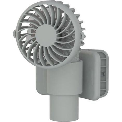 Ventilatore da collo - Ventilatore portatile - Mini ventilatore a mano - Con clip - Tre velocità del vento - Motore brushless - Ventilatore a sette pale - Bianco (1/5)