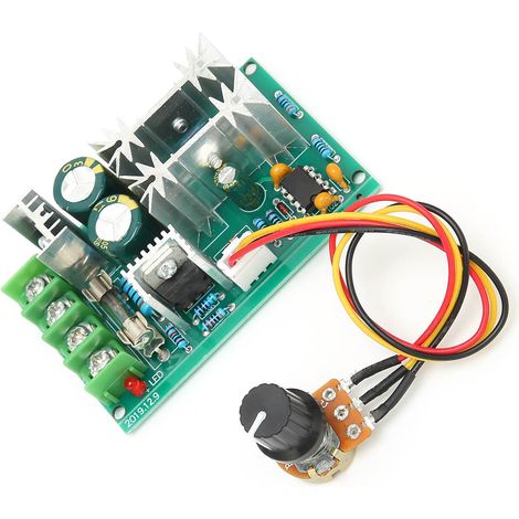 Motordrehzahlregler PWM-Schalter-Steuermodul Stromregler DC 10V–60V 20A (1/5)
