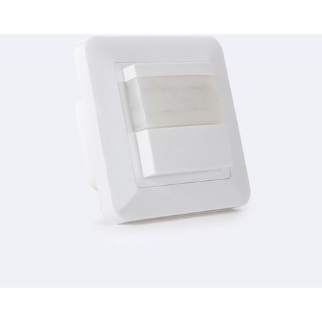 Sensor de Movimiento PIR 120º Mecanismo Pared Cuadrado Blanco