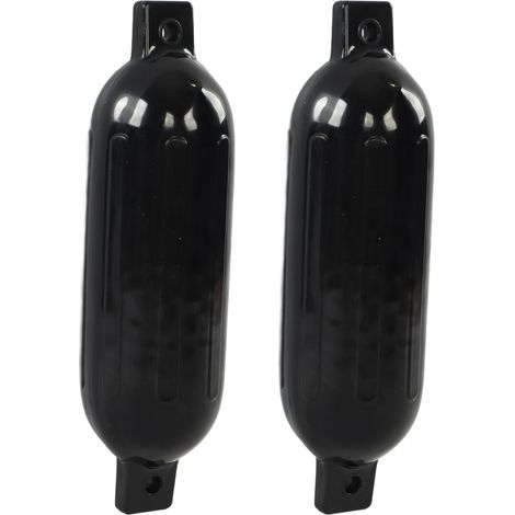 2 Pare-chocs Bateau 16,5x58 cm Défense Boudin Gonflable pour Yachts Bateaux Pêche Bateau Pneumatique Noir (1/5)