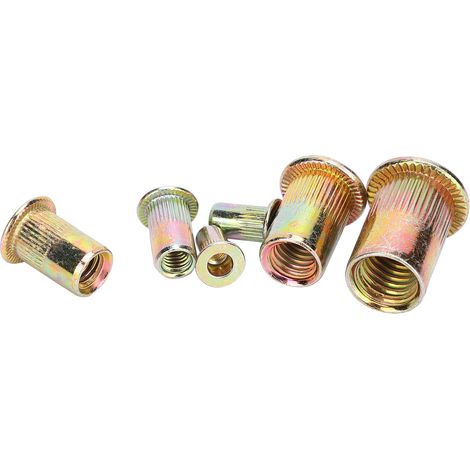 200 Pièces d'Écrous à Riveter M3-M10, Ensemble Écrous à Rivet Galvanisés pour Fixation Métallique (1/5)