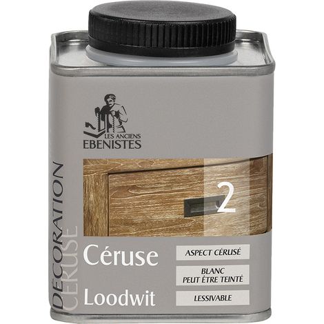 Céruse 350ml pour bois durs – Aspect cérusé traditionnel – Lessivable – Application facile avec primaire céruse – Les Anciens Ebenistes (1/2)