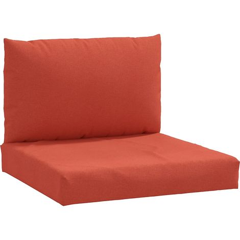 Maison Exclusive - Palettenkissen 2-tlg. Melange Rot Stoff