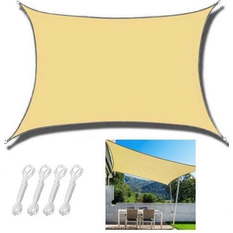 Rechteckiger wasserdichter Schattenspender für Balkon - UV-Sonnenschutz für Garten, Pool, Camping