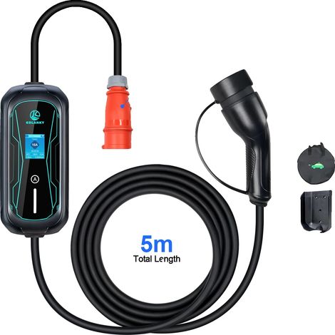 Chargeur EV portable, puissance de sortie de 11 kW, capacité de contrôle à distance, 11KW Avec App, TYPE2 (1/2)