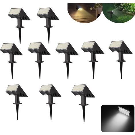 Applique Murale Exterieure Sans Fil Lampe Solaire,CCT Lampe Solaire Exterieur Jardin Up Down Réglable,IP65 Étanche Lumière Exterieur pour Clôture,Cour,Patio-4PCS (1/5)