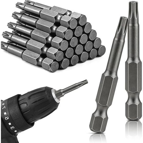 Lot de 20 embouts Torx T40 - 50 mm - En acier S2 (1/4)
