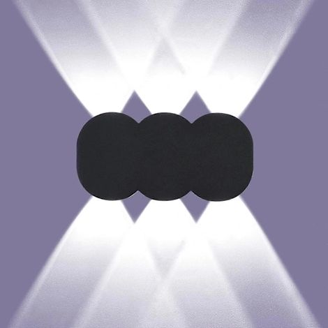 Applique murale intérieure LED 6W moderne, rectangulaire, éclairage vers le haut et vers le bas