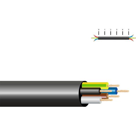 Câble H05vv-f 7x1mm Noir Câble Souple Multiconducteur Pour Applications Domestiques Et Tertiaires. - Sediles (1/2)