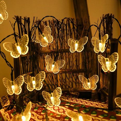 Guirlande lumineuse LED 3m20pcs, guirlande lumineuse de Noël, guirlande lumineuse papillon, adaptée à la décoration intérieure et extérieure (1/5)