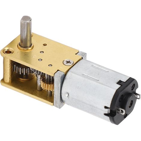Moteur miniature à engrenages CC basse vitesse 1218-N20 12V à arbre unique et vis sans fin, avec support de montage, 16 tr/min (1/5)