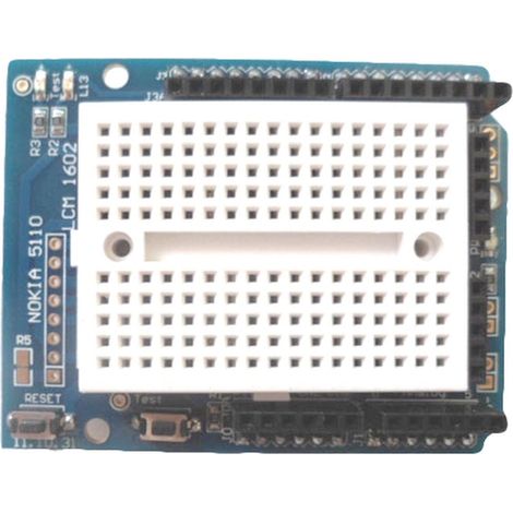 Placa prototipado ProtoShield con Mini Breadboard para Arduino (1/2)