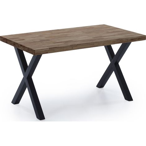 Mesa Comedor Fija X-Loft 140 Roble American / Negro OK1219 (1/3)